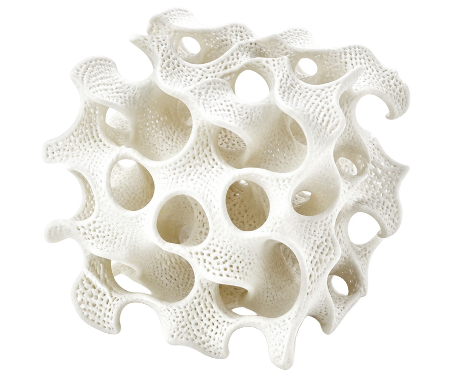3D-printed organic lattice prototype