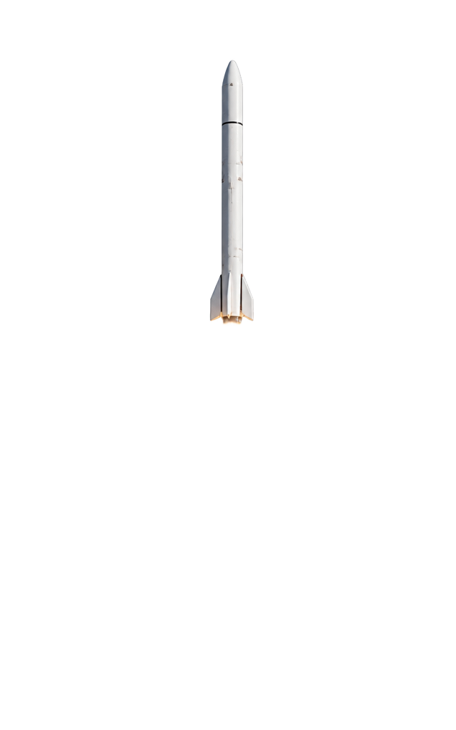 Student-built rocket lifting off